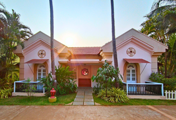 Balcony or garden view from the Maharaja Suite at Mercure Goa Devaaya Resort