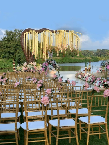 Bride and groom at a riverside wedding venue in Goa — Mercure Devaaya Resort